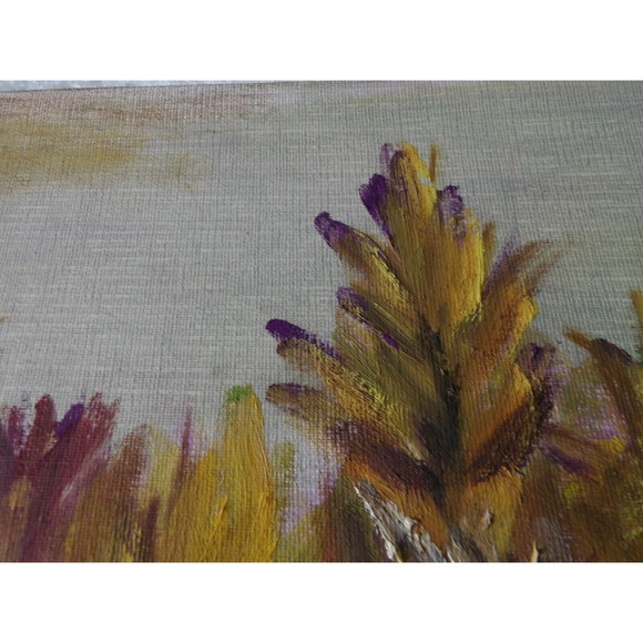 Original Vintage Oil On Canvas Planter w Flowers Painting by Artist Sandy Gordon - Picture 13 of 16